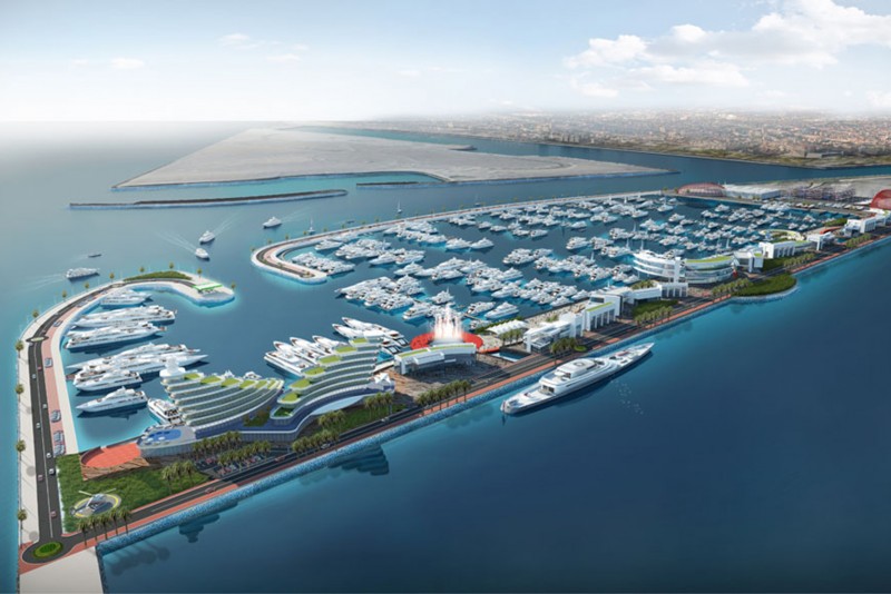 An Aerial View of Dubai Harbour