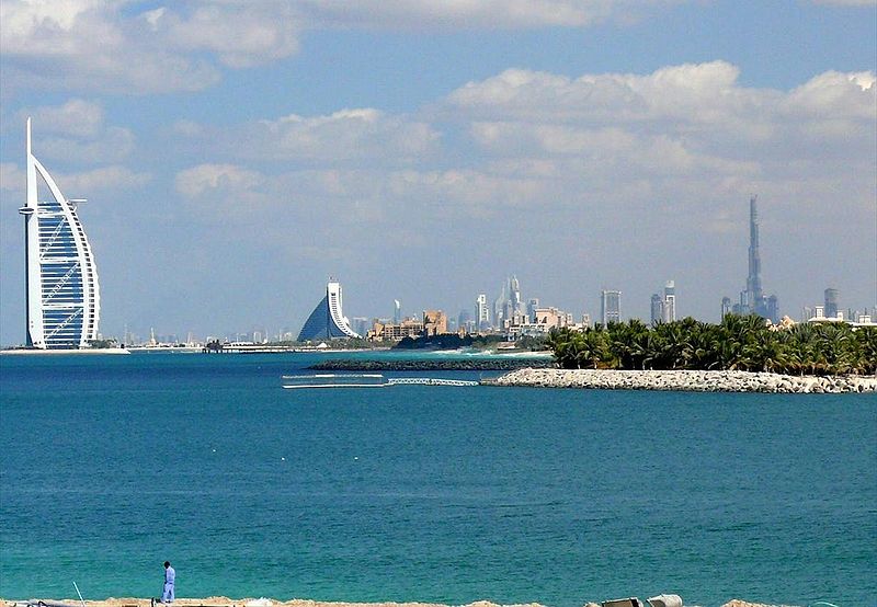 Image of Dubai Skyline At Dusk, UAE