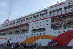 Luxury Cruise Ship At Dubai Harbour