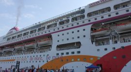 Luxury Cruise Ship At Dubai Harbour