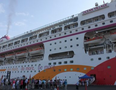 Luxury Cruise Ship At Dubai Harbour