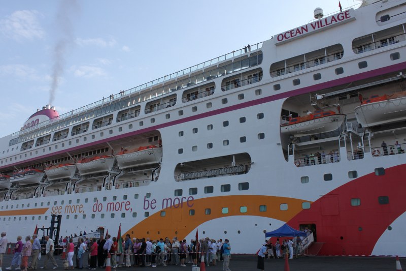 Luxury Cruise Ship At Dubai Harbour